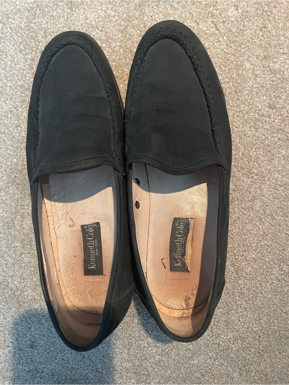 2 for $50 Polo and Kenneth Cole Men's Black Slip-On Moccasin Loafers